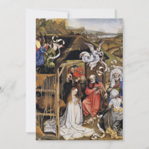 Flemish Renaissance Nativity Scene Holiday Card