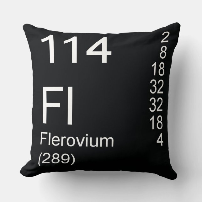 Flerovium Throw Pillow (Front)