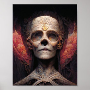 Flesh And Bone Dark Fantasy Science Fiction Art Poster