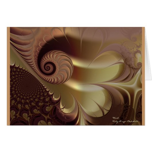 Flesh Beautiful Abstract Fine Art Fractal Cards (Front Horizontal)