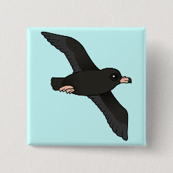 Flesh-footed Shearwater (flying) Square Button