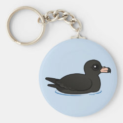 Flesh-footed Shearwater (swimming) Basic Button Keychain