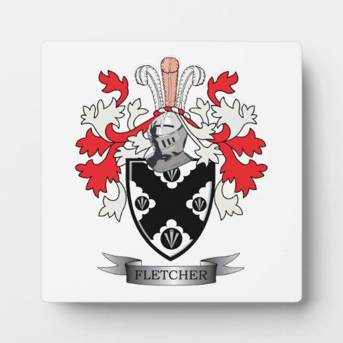 Fletcher Family Crest Coat of Arms Plaque