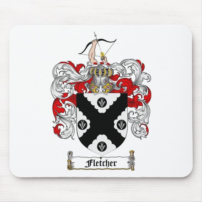 FLETCHER FAMILY CREST -  FLETCHER COAT OF ARMS MOUSE PAD (Front)