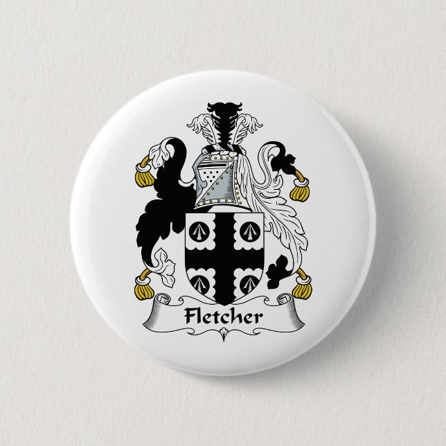 Fletcher Family Crest Pinback Button (Front)