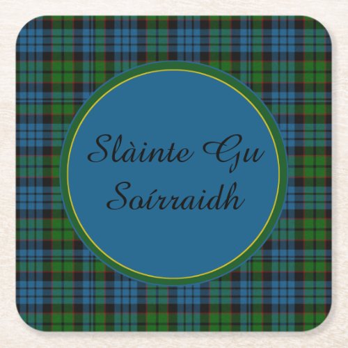 Fletcher Plaid Gaelic Toast Paper Coasters