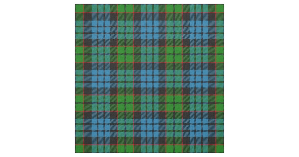 Fletcher Tartan Print Fabric | Zazzle