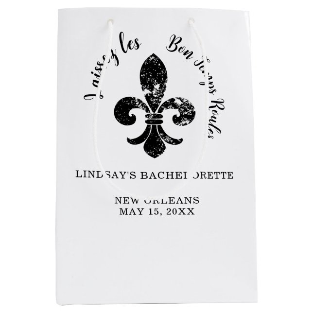 Fleue De Lis Bachelorette Gift Bag (Front)