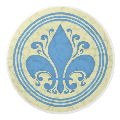 Fleur de Antique Ceramic Knob