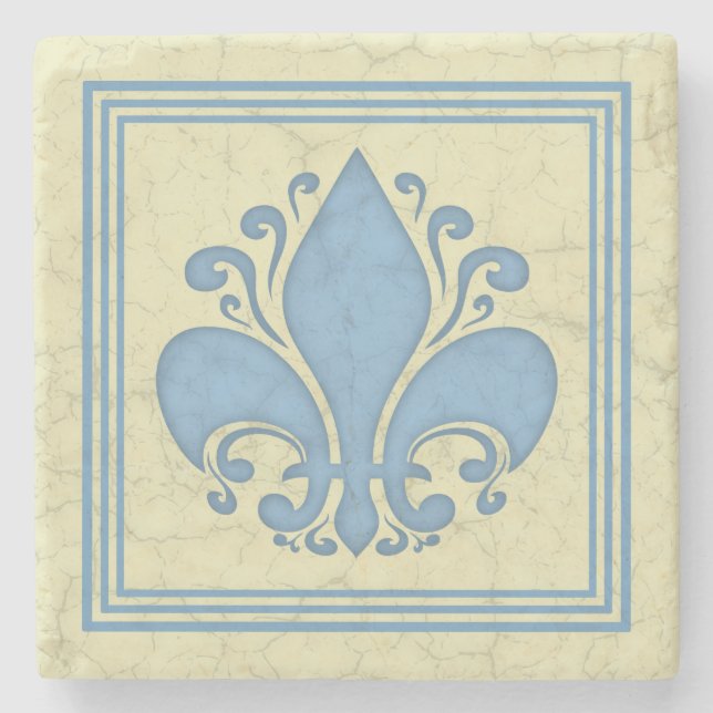Fleur de Antique Stone Coaster (Front)