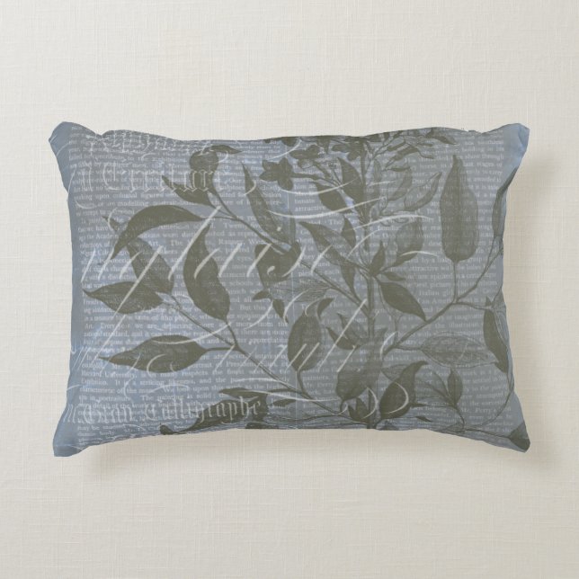 Fleur de Bleu I Accent Pillow (Front)