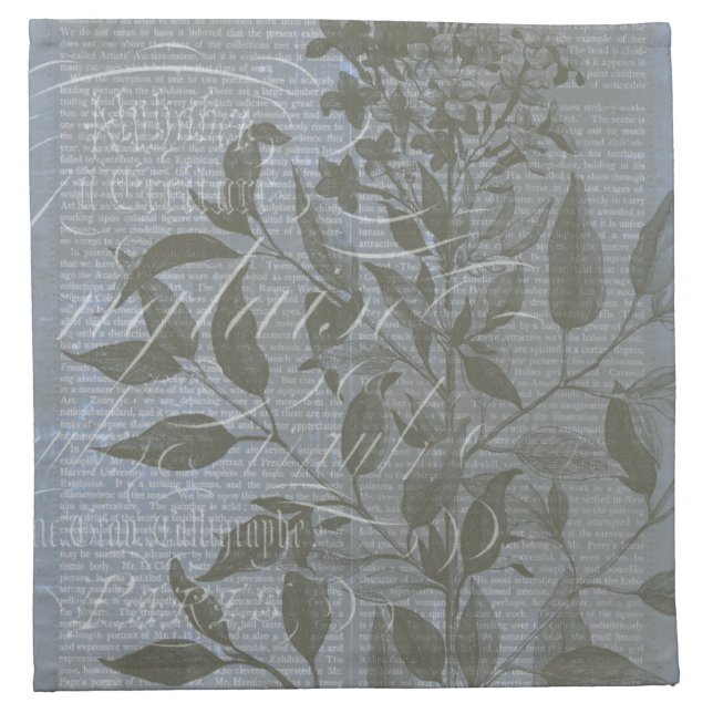 Fleur de Bleu I Cloth Napkin (Front)