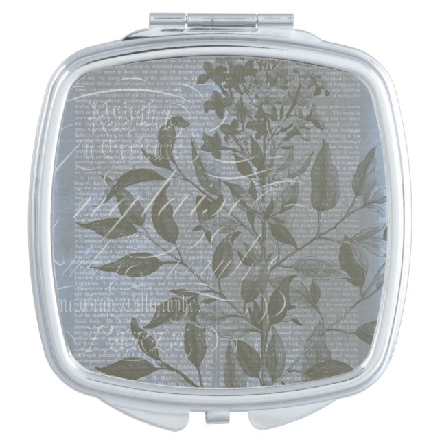 Fleur de Bleu I Compact Mirror (Front)