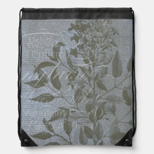 Fleur de Bleu I Drawstring Bag