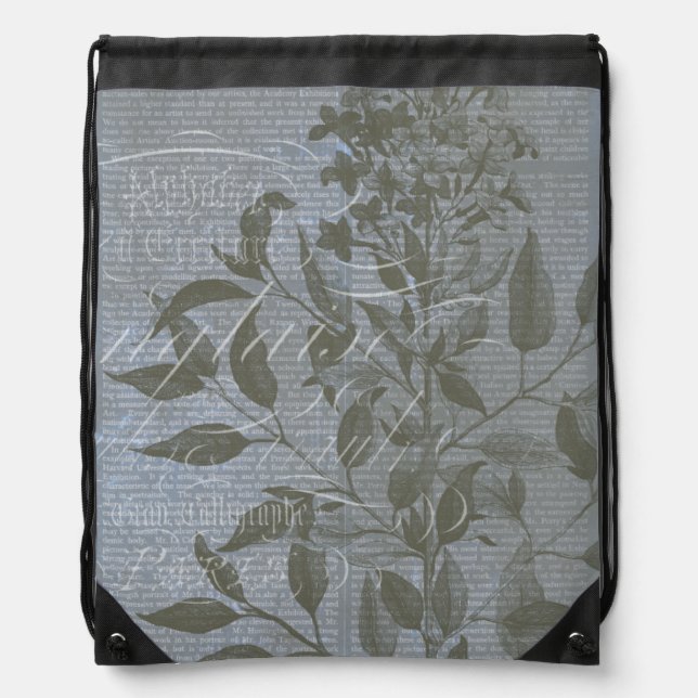 Fleur de Bleu I Drawstring Bag (Front)