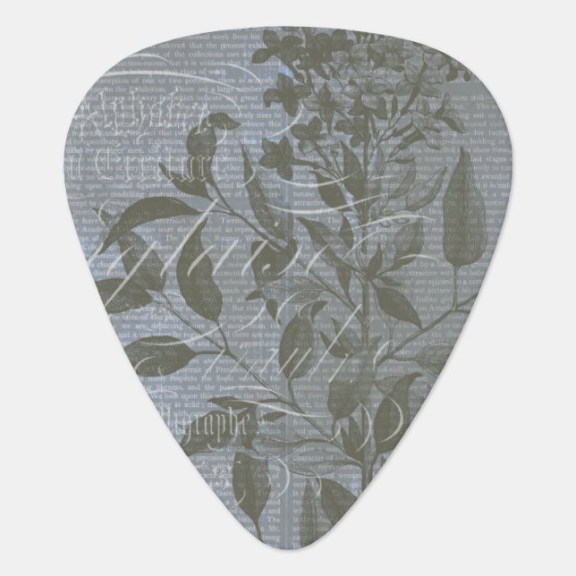 Fleur de Bleu I Guitar Pick (Front)