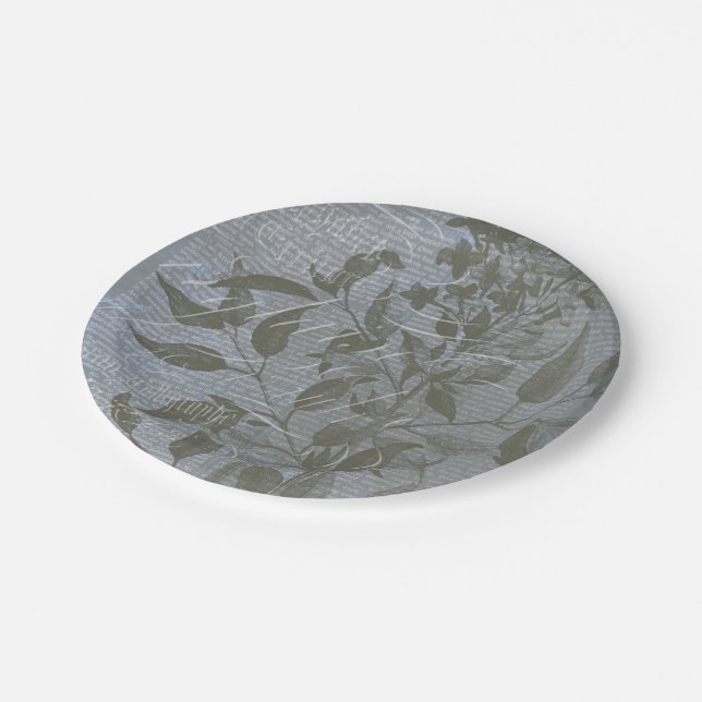 Fleur de Bleu I Paper Plates (Angled)