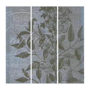 Fleur de Bleu I Triptych
