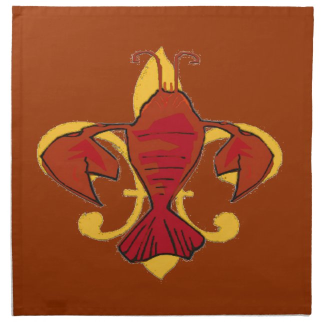 Fleur De Craw, CRAW DAT Cloth Napkin (Front)