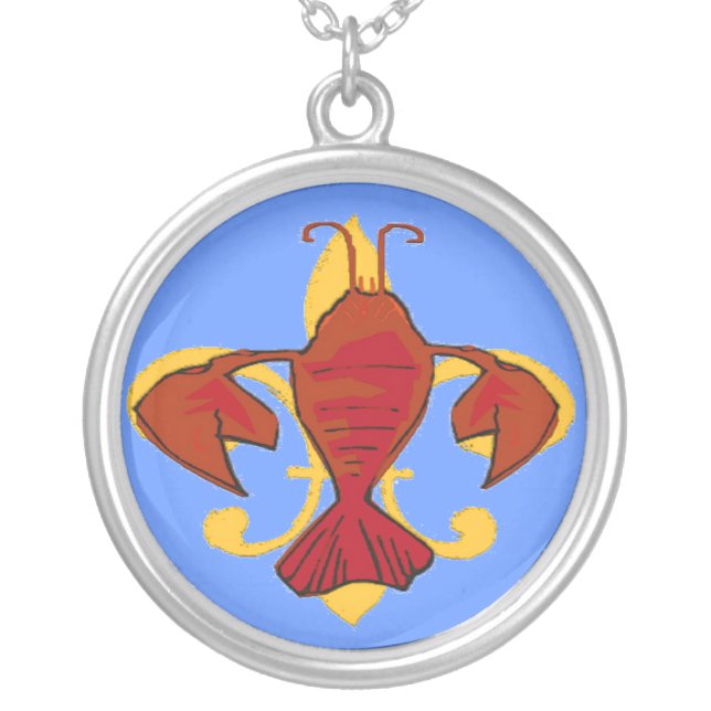Fleur De Craw, CRAW DAT Silver Plated Necklace (Front)