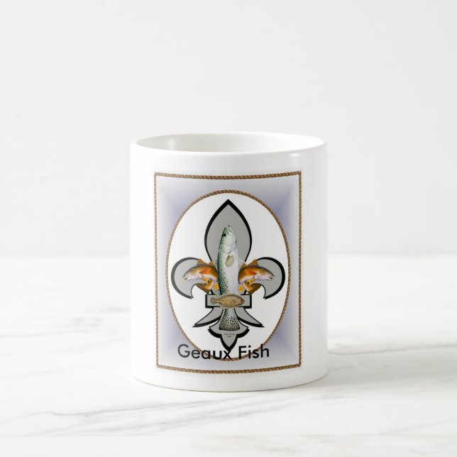 Fleur de Geaux Fish Coffee Mug (Center)