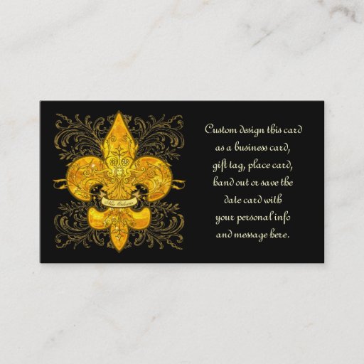 Customizable Fleur de Guardian Business Cards