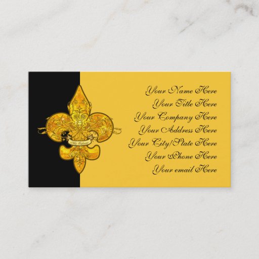 Customizable Fleur de Guardian Business Cards