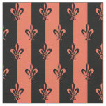 Fleur De Lic Stripes in Black and Red Fabric