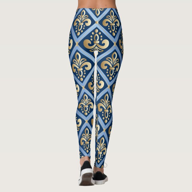 Fleur De Lis 1 Pop Fashion Leggings (Back)