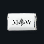 Fleur de Lis #26 Couple Wedding 2 Initial Monogram Hershey's Miniatures<br><div class="desc">Elegant Heraldic Fleur de Lis #26 Bride Groom Couple Wedding 2 Initial Monogram Design ========</div>