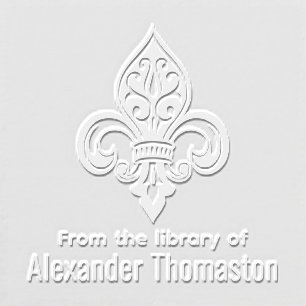 Fleur de Lis #26 “From the Library of” Embosser
