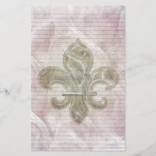 Fleur De Lis 2 stationery-optional lines Stationery