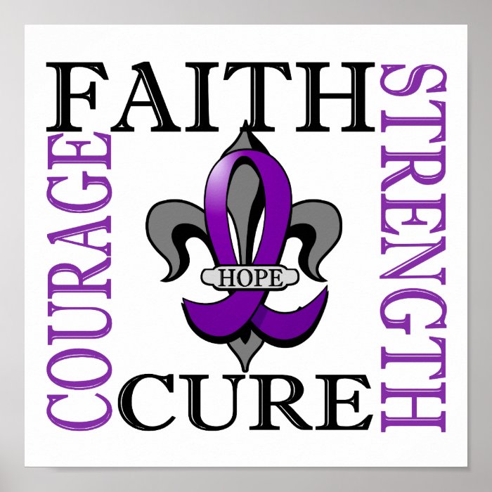 Fleur De Lis 3 Crohn's Disease Poster