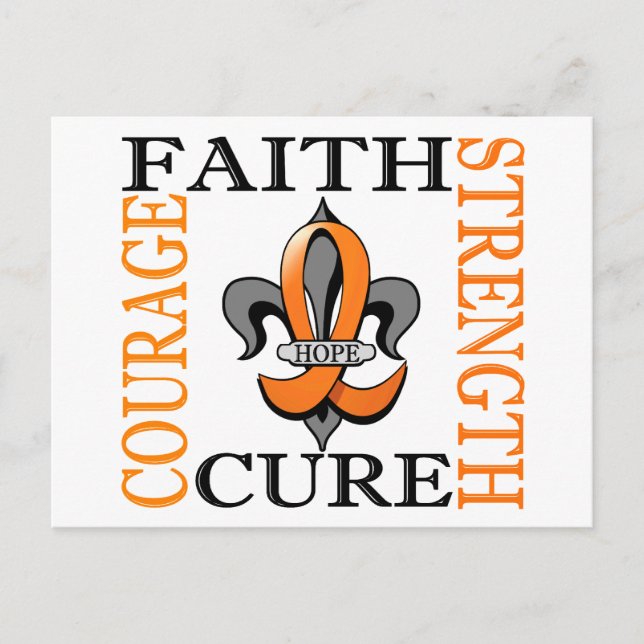 Fleur De Lis 3 Leukemia Postcard (Front)