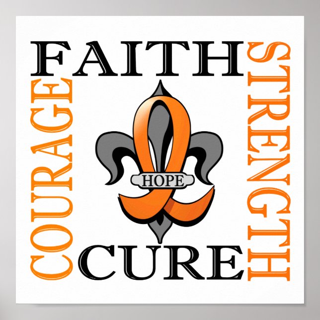 Fleur De Lis 3 Leukemia Poster (Front)