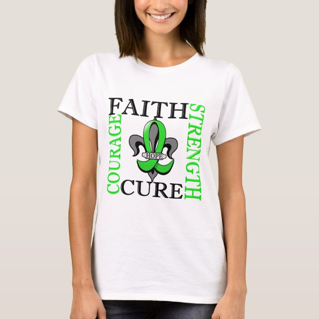 Fleur De Lis 3 Lyme Disease T-Shirt (Front)