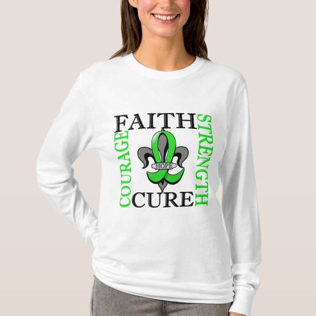 Fleur De Lis 3 Non-Hodgkin's Lymphoma T-Shirt (Front)