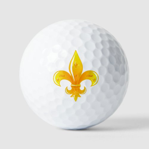 Fleur De Lis 3 Pack Golf Balls