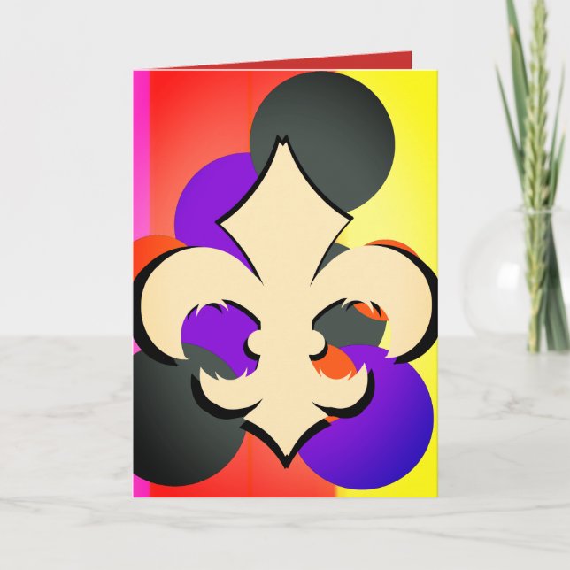 Fleur-de-Lis 5"x7" Greeting Card (Front)