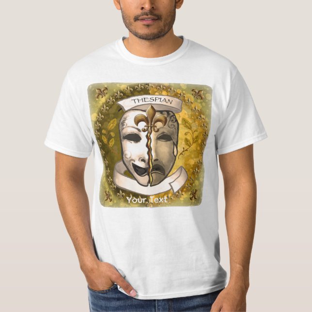 Fleur De Lis Actor Masks T-Shirt (Front)