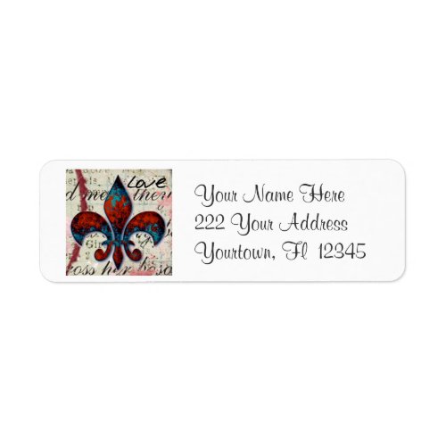 Fleur De Lis Address Labels