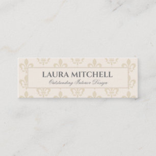 Fleur de Lis Alabaster Business Card