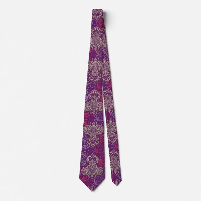Fleur de Lis and Paisley Neck Tie (Front)