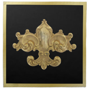 Fleur de Lis Antique Gold Napkin