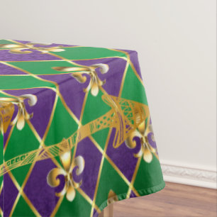Fleur de Lis, Arrows, Mardi Gras Tablecloth