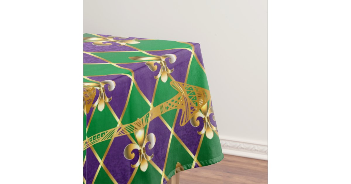 Fleur De Lis Arrows Mardi Gras Tablecloth Zazzle Com