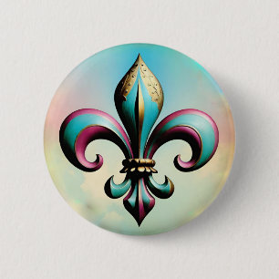 Fleur de lis Badge Button