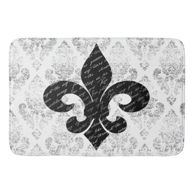 Fleur De Lis Bath Mat (Front)
