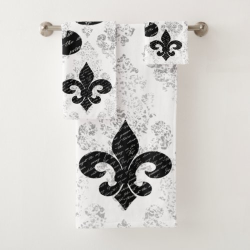 Fleur De Lis Bath Towel Set