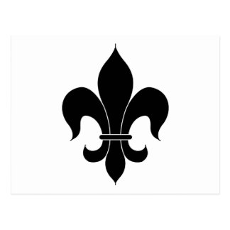 Black Fleur De Lis Postcards | Zazzle